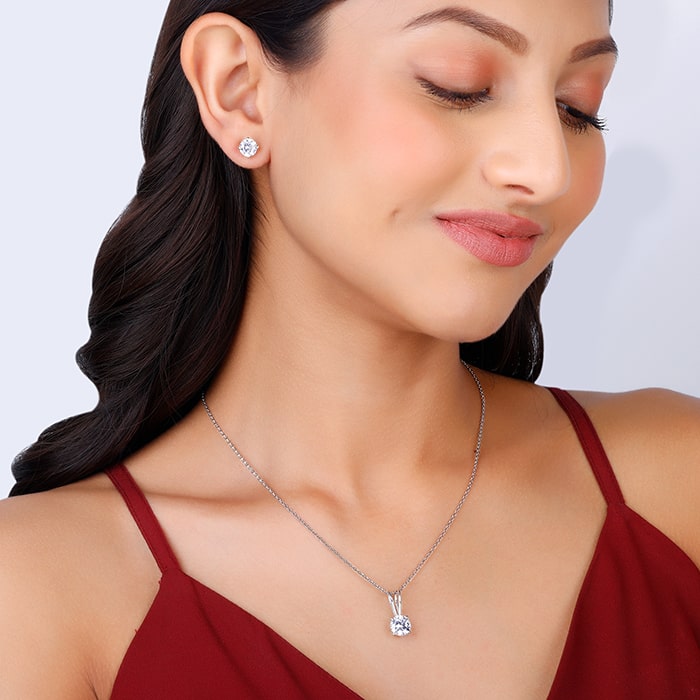 Classic Silver Zircon Set